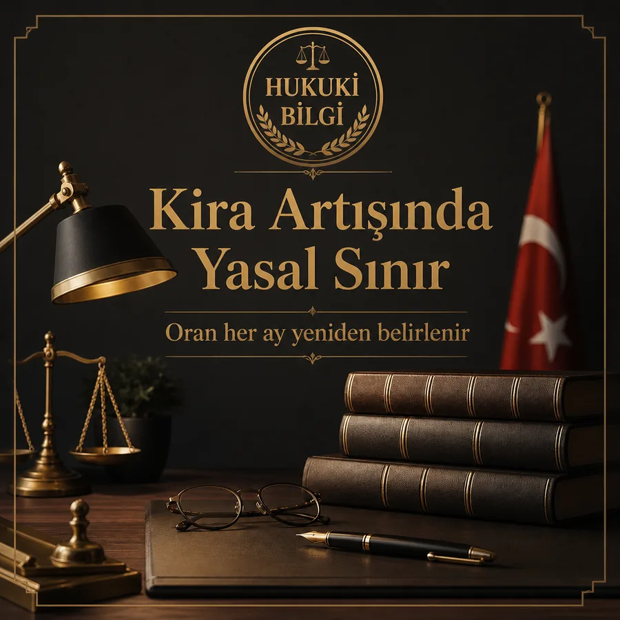 Hukuki bilgilendirme afişi: hukuk kitapları, terazi ve masa lambası
