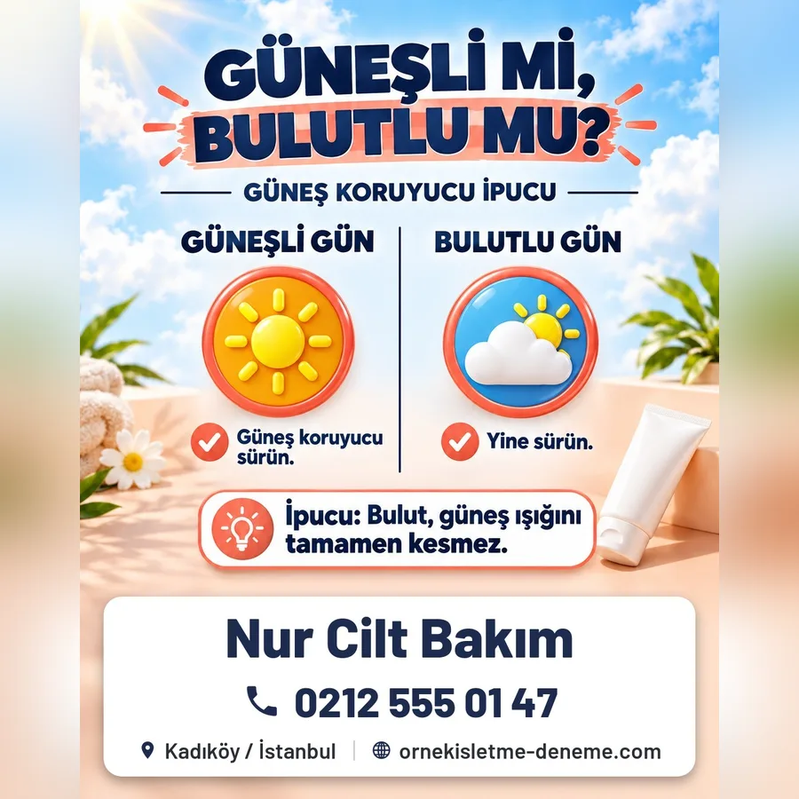 Cilt bakımı bilgilendirme afişi: bakım sonrasında evde yapılacaklar