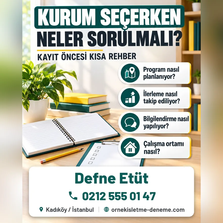 Dil kursu afişi: yeni kur takvimi ve hafta sonu sohbet grubu duyurusu